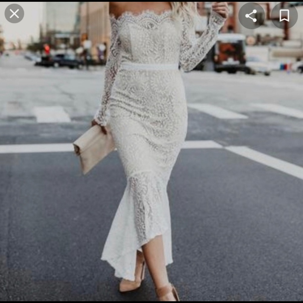 VICI Off the Shoulder Lace Dress